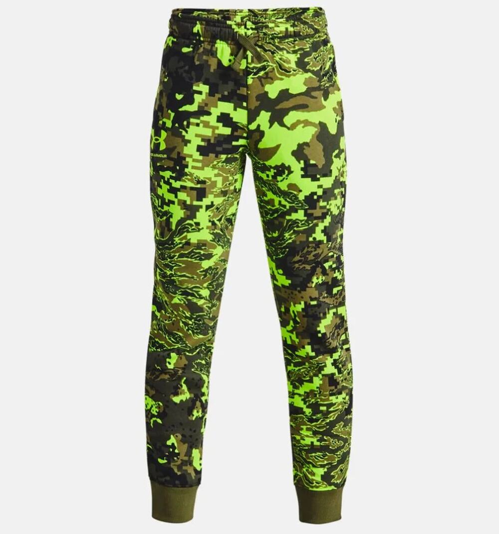 Under Armour Jogger Boy's YXL Green Rival Fleece ABC Camo New